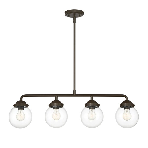 Designers Fountain Knoll 60 Watt 4 Light Oil Rubbed Bronze Pendant with Clear Glass Shade 95938-ORB - main